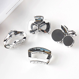 4PCS - Chrome Cherry Bow Cloud Hair Claw Clips