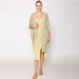 Flower Lace Cardigan Poncho