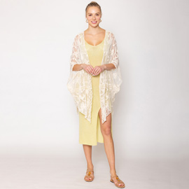 Flower Lace Cardigan Poncho