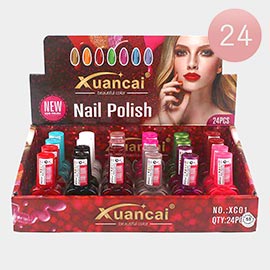 24PCS - Heart Shaped Bottle Nail Polish