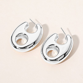 Chunky Metal Mariner Link Earrings