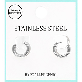 Stainless Steel Hypoallergenic Mini Huggie Hoop Earrings