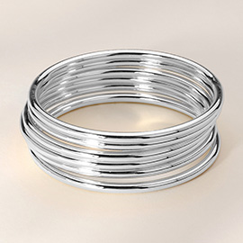 6PCS - Metal Stackable Bangle Bracelets