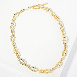 Gold Dipped Industrial Chain Necklace