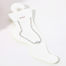 Rhinestone Cluster Anklet