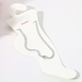 Rhinestone Cluster Anklet