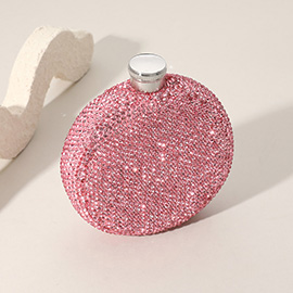 5oz Bling Studded Stainless Steel Round Flask