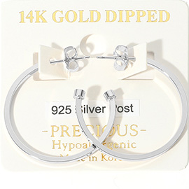 14K Gold Dipped Hypoallergenic Hoop Earrings