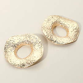 Textured Wavy Ring Earrings