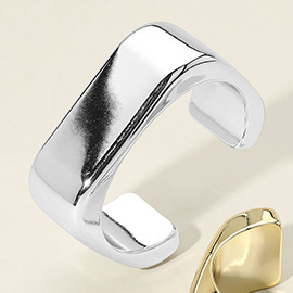 Chunky Metal Square Cuff Bracelet