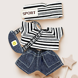 Sporty Look Mini Doll Streetwear Outfit Set