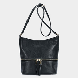 Faux Leather Crossbody Bag
