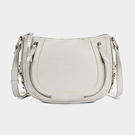 Faux Leather Compact Crossbody Bag