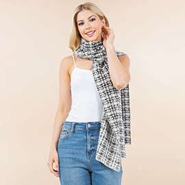 Metallic Tweed Scarf