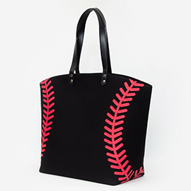 Baseball Stitch Large Tote Bag / Shoulder Bag