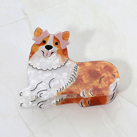 Adorable Corgi Dog Hair Claw Clip